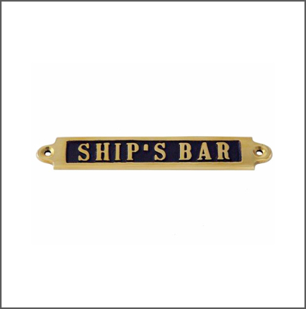 Mässingsskylt - Ship&#39;s Bar